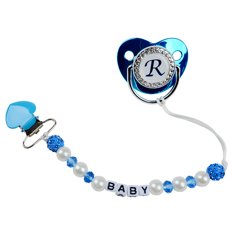 Paracord Bracelet - Pearl Pacifier Chain Clip for Newborn