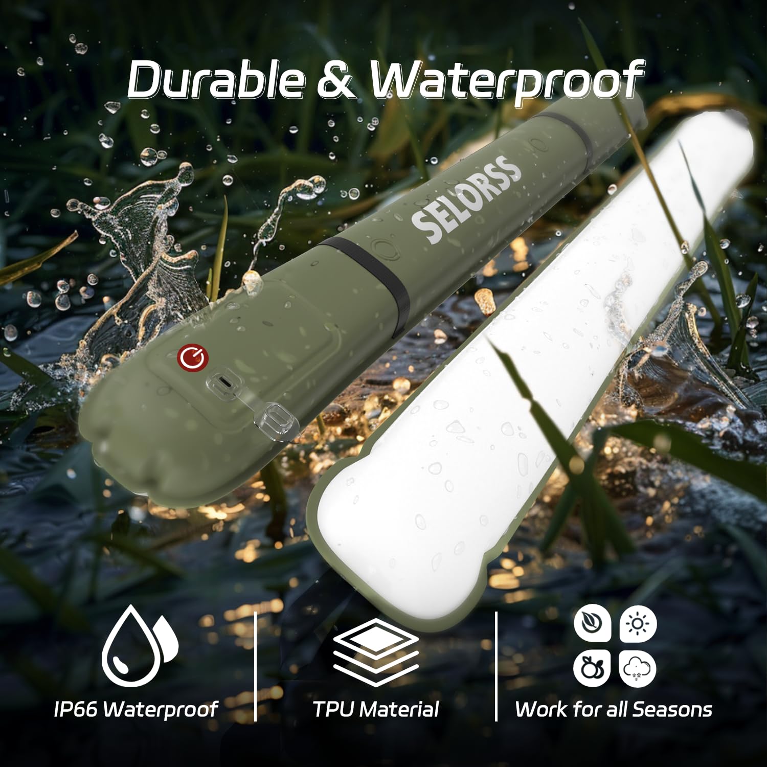Outdoor Camping Adventure Lamp - SELORSS Rechargeable Portable Camping Strong Light