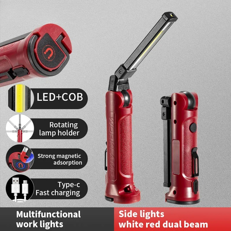 Outdoor Camping Adventure Lamp - COB LED Work Light Rechargeable Folding