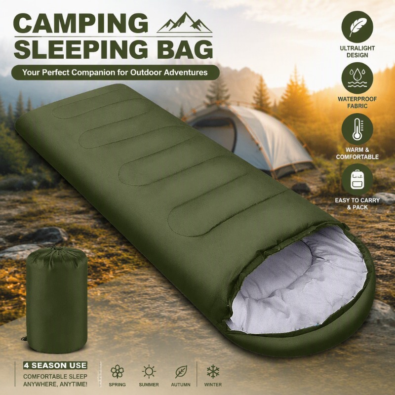 Ultralight Sleeping Bag - 1 Pcs 4 Seasons Ultralight Waterproof