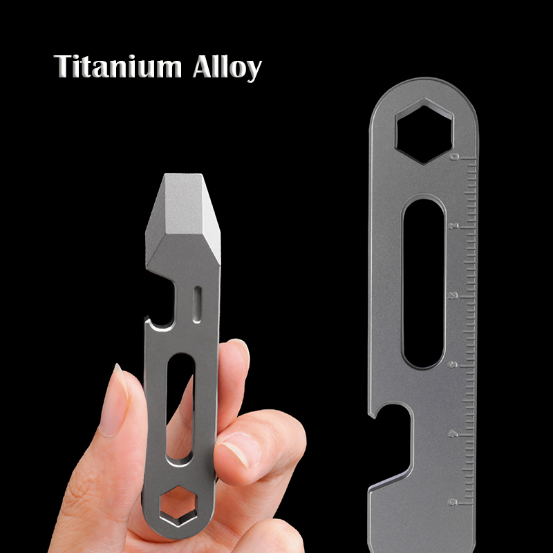 Outdoor Camping Essential Gear - 8CM CNC TC4 Titanium Alloy Crowbar