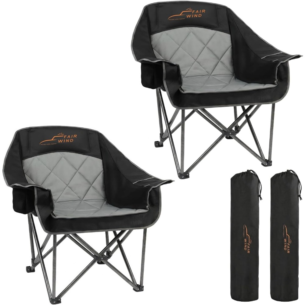 Camping Quad - Oversized Padded Camping Chair Heavy Duty