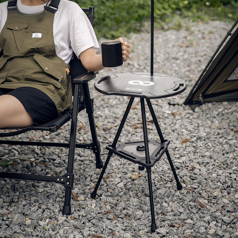 Outdoor Camping Table With Storage - Outdoor Camping Storage Rack, Portable Folding