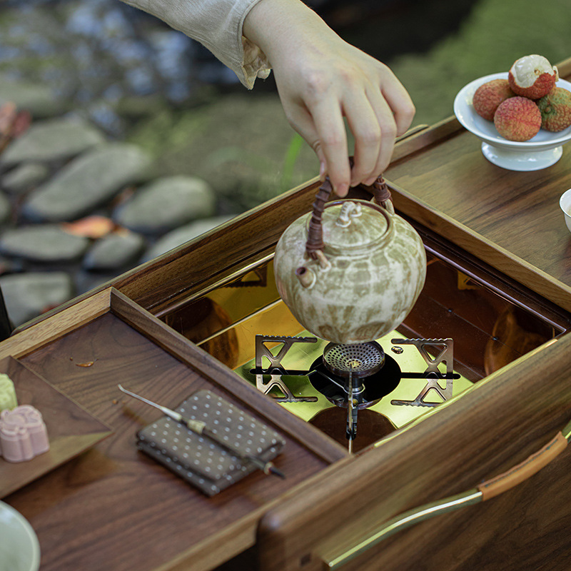 Walnut fireplace tea making ca - Outdoor Camping Fireplace ulasan dan harga