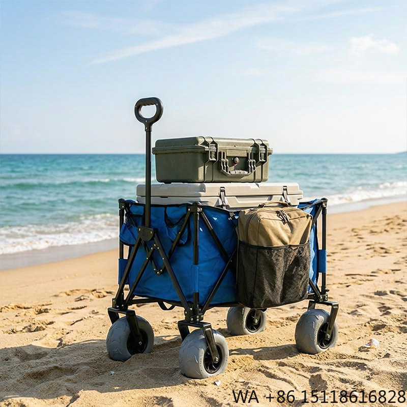 Foldable Metal Beach Wagon Qui - Outdoor Camping Set ulasan dan harga