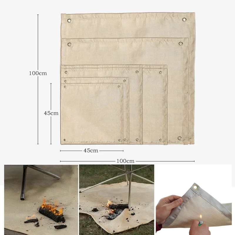 Camping Fireproof Mat Heat Res - Outdoor Camping Bbq ulasan dan harga