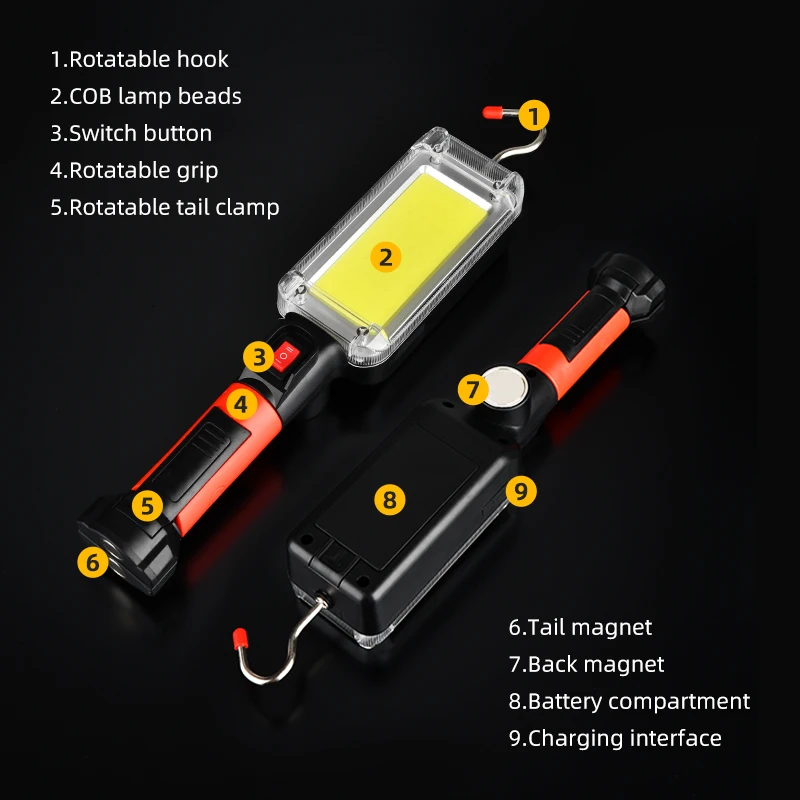 Rechargeable COB Floodlight LE - Outdoor Camping Adventure Lamp ulasan dan harga