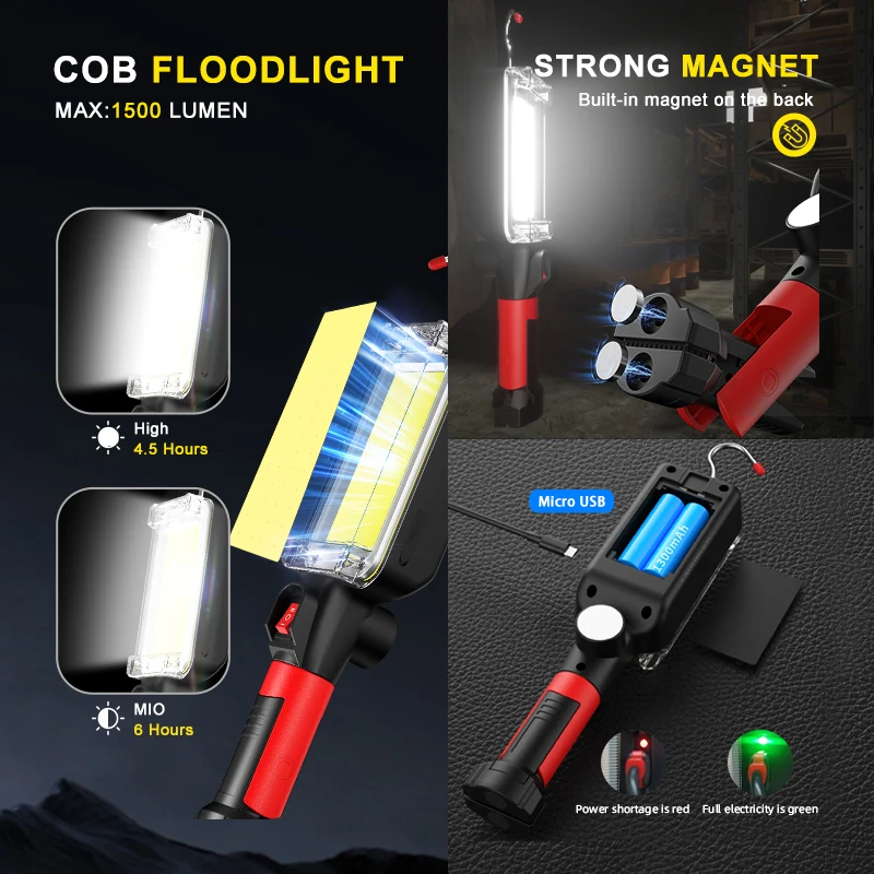 Rechargeable COB Floodlight LE - Outdoor Camping Adventure Lamp ulasan dan harga