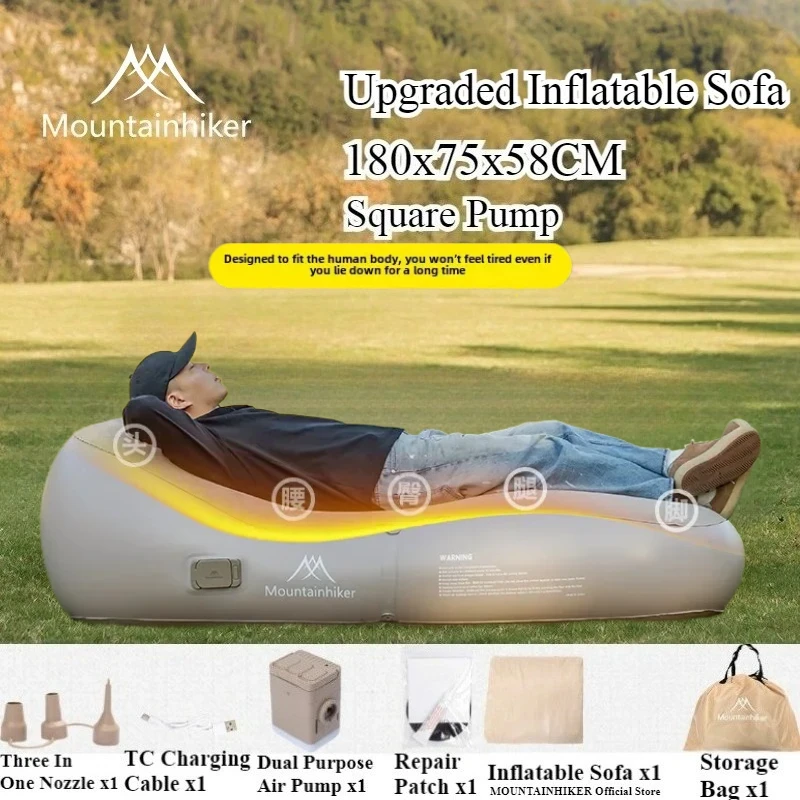 MOUNTAINHIKER 180x75x58CM Upgr - Outdoor Camping Mattress ulasan dan harga