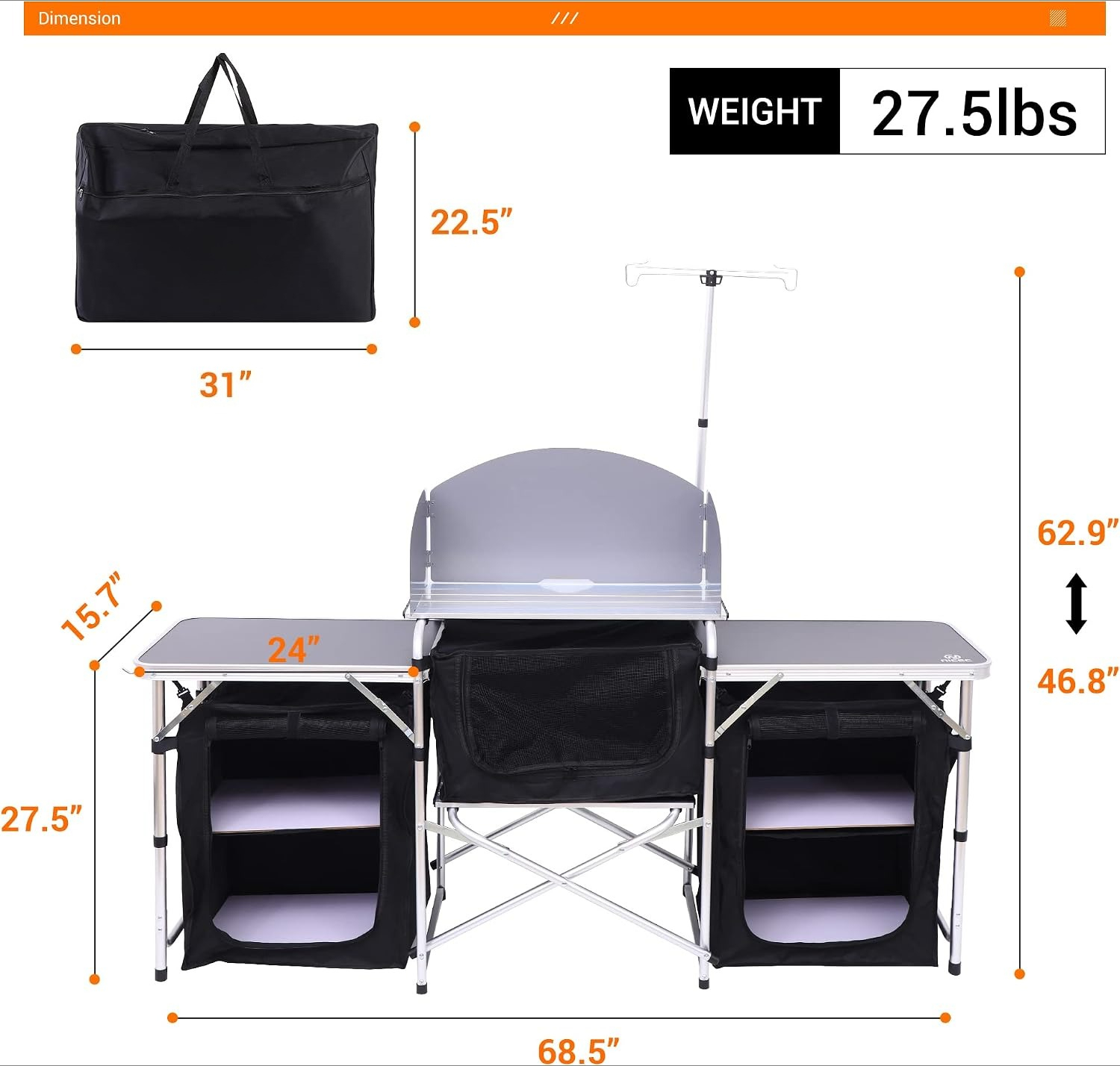 Folding Camping Kitchen Table  - Outdoor Camping Kitchen Setup ulasan dan harga