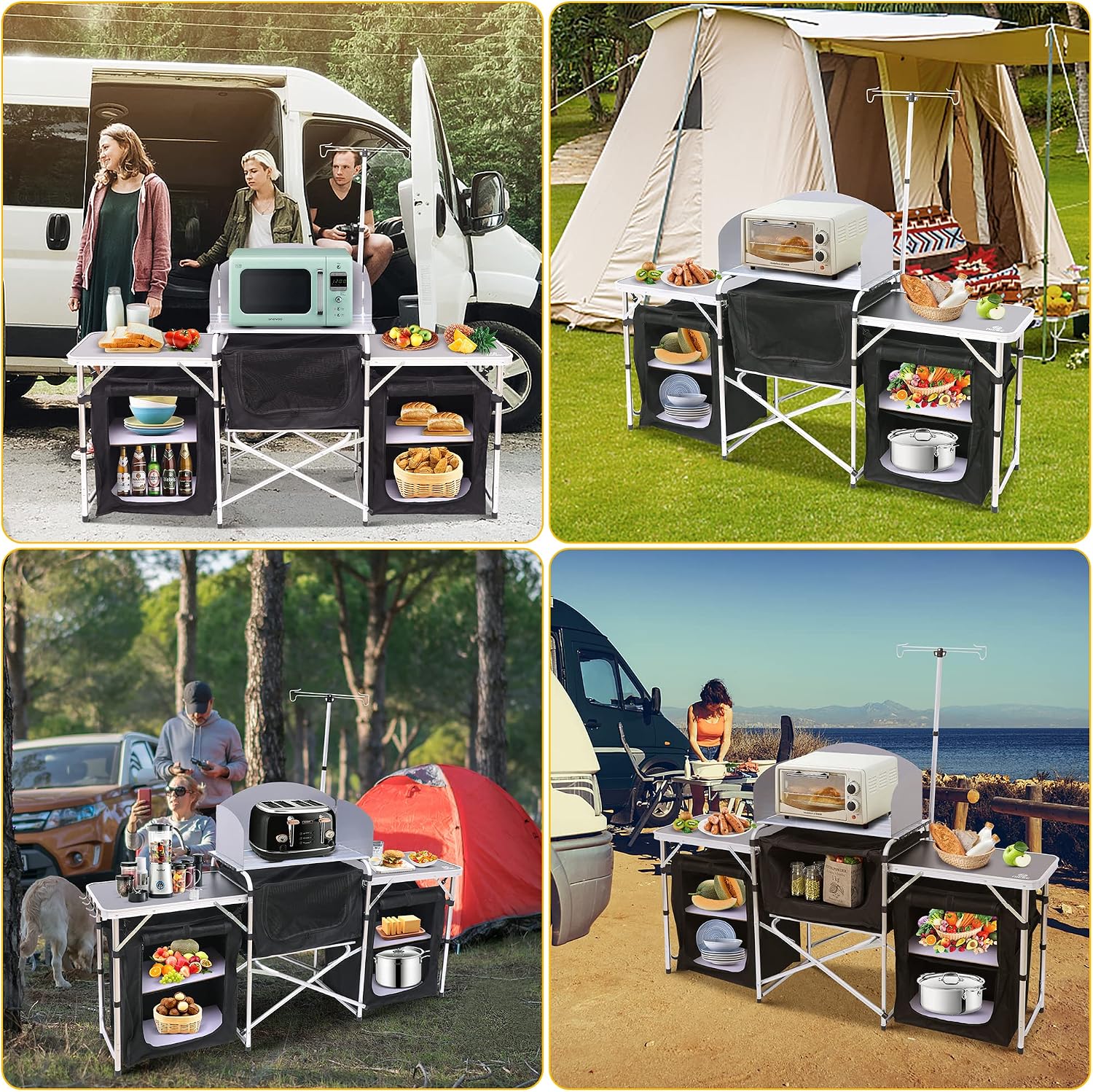 Folding Camping Kitchen Table  - Outdoor Camping Kitchen Setup ulasan dan harga