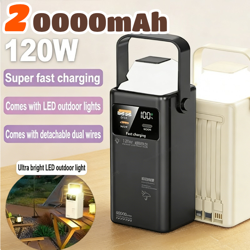 120W Power Bank 200000mAh Larg - Outdoor Camping Adventure Lamp ulasan dan harga