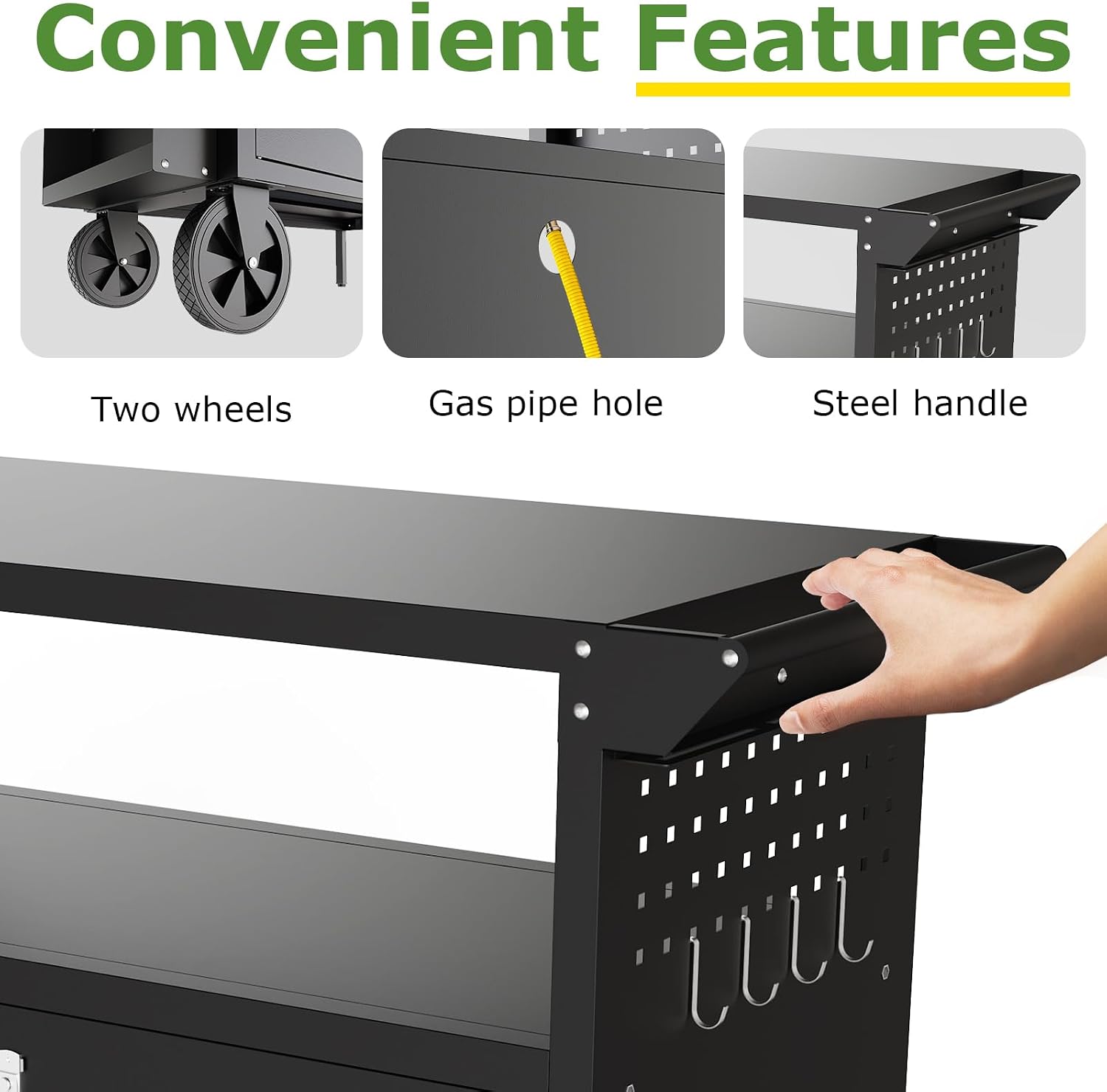 Outdoor Grill Cart Table With  - Outdoor Camping Table With Storage ulasan dan harga