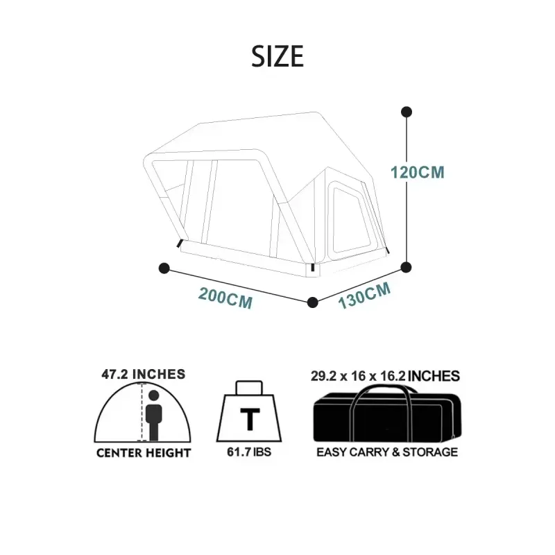 Outdoor Inflatable Roof Tent,  - Outdoor Camping Inflatable Tent ulasan dan harga