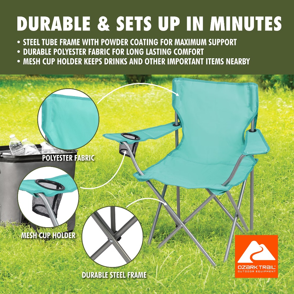 Foldable Quad Camping Chair wi - Outdoor Camping Loveseat ulasan dan harga