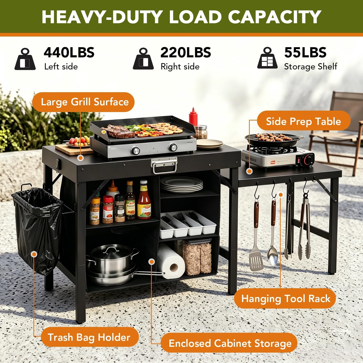 Portable Foldable Griddle Stan - Outdoor Camping Kitchen Setup ulasan dan harga