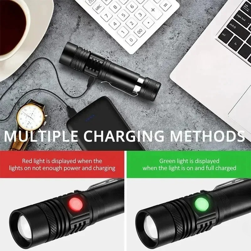 Rechargeable T6 Handheld Flash - Outdoor Camping Adventure Lamp ulasan dan harga