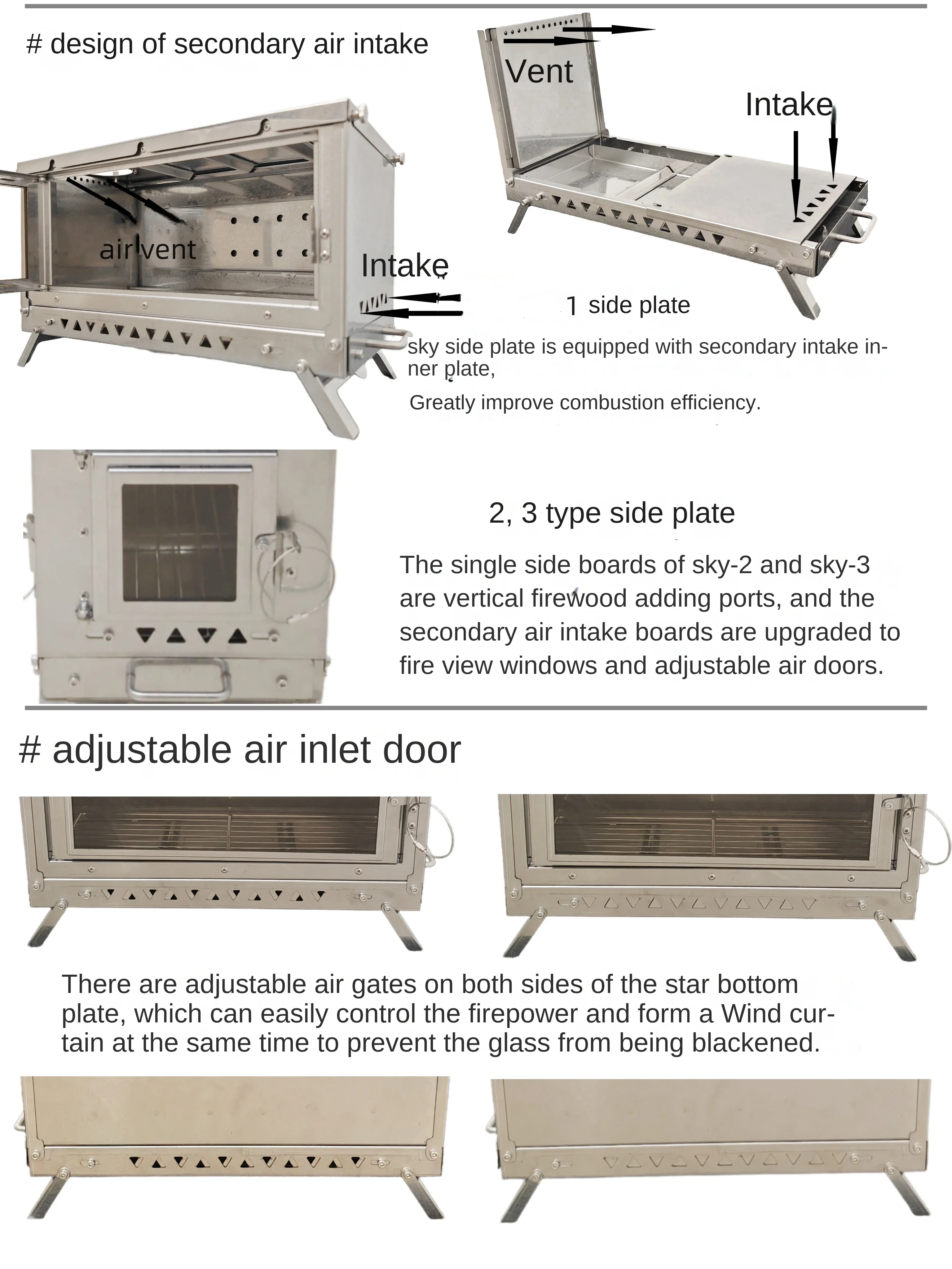 WT-Sky-Ti titanium alloy foldi - Outdoor Camping Fireplace ulasan dan harga