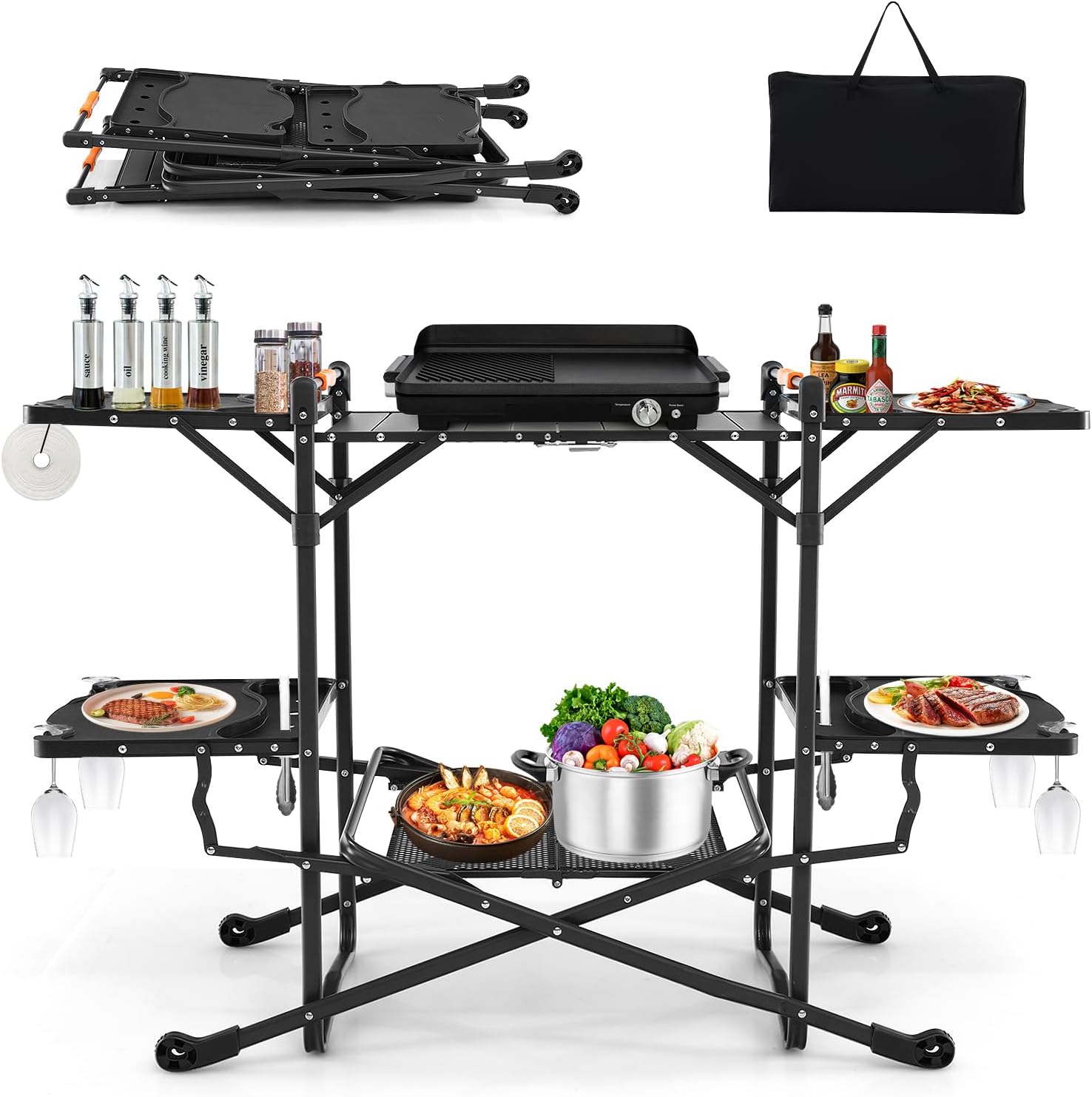 Portable Outdoor Folding Cooki - Outdoor Camping Kitchen Setup ulasan dan harga