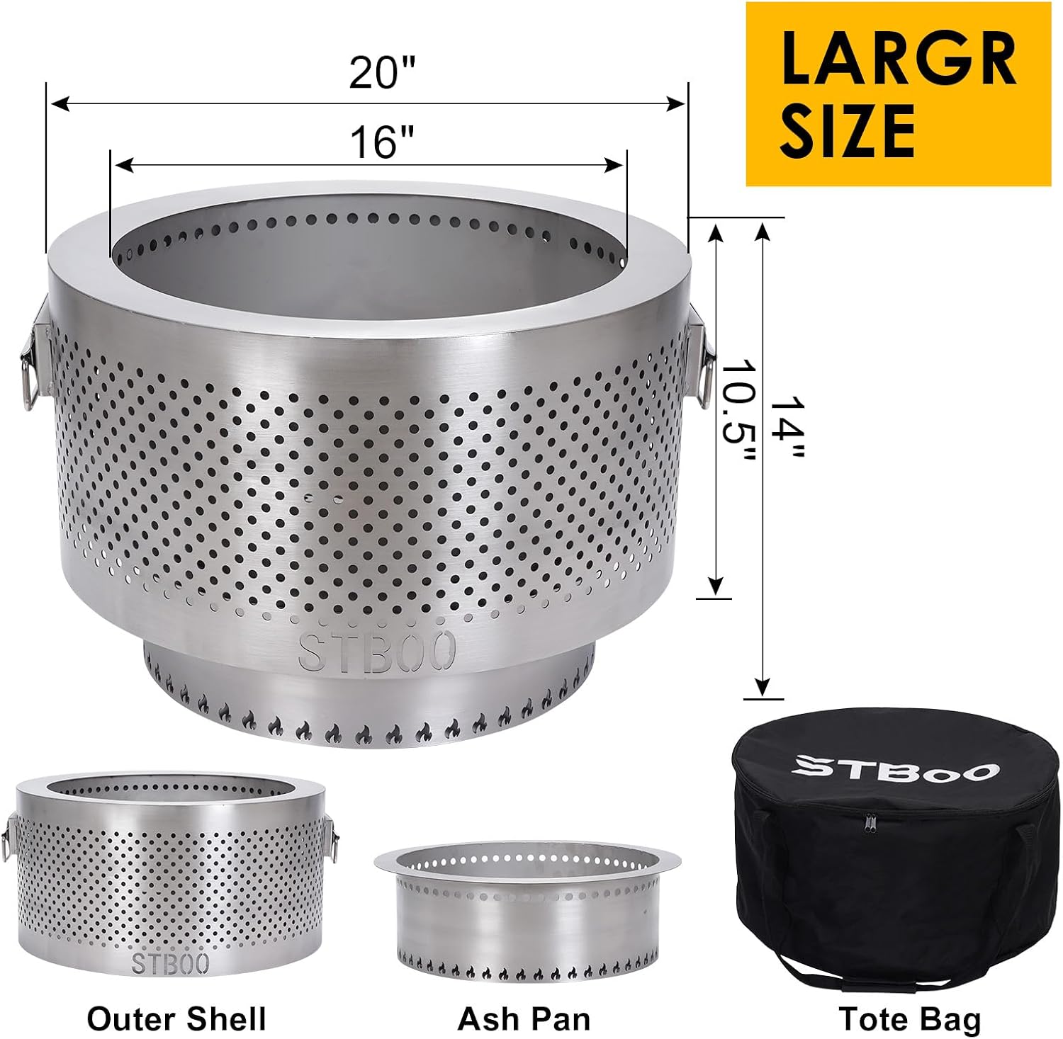 20Inch Large Firepit - Fire Pi - Outdoor Camping Fireplace ulasan dan harga