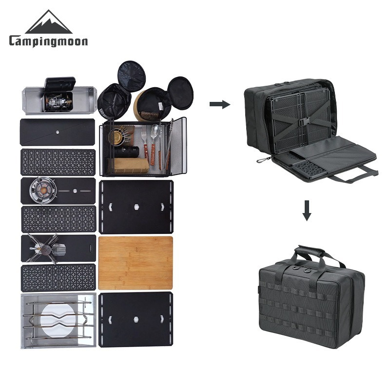 CAMPINGMOON Large Capacity Sto - Outdoor Camping Table With Storage ulasan dan harga