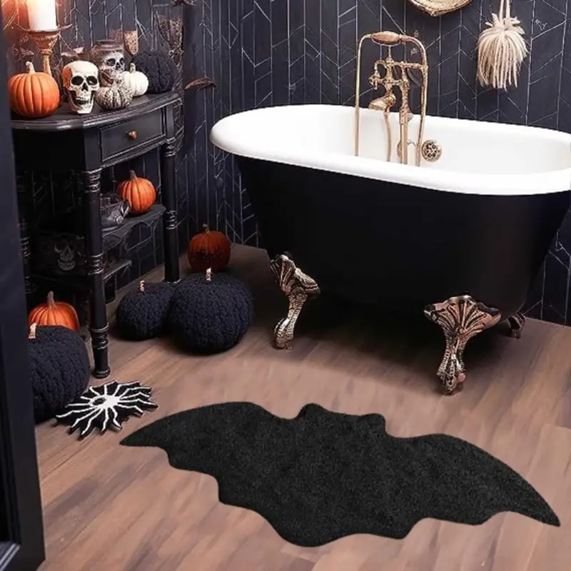Black Halloween Bat Rug Non Sl - Outdoor Camping Kitchen Setup ulasan dan harga