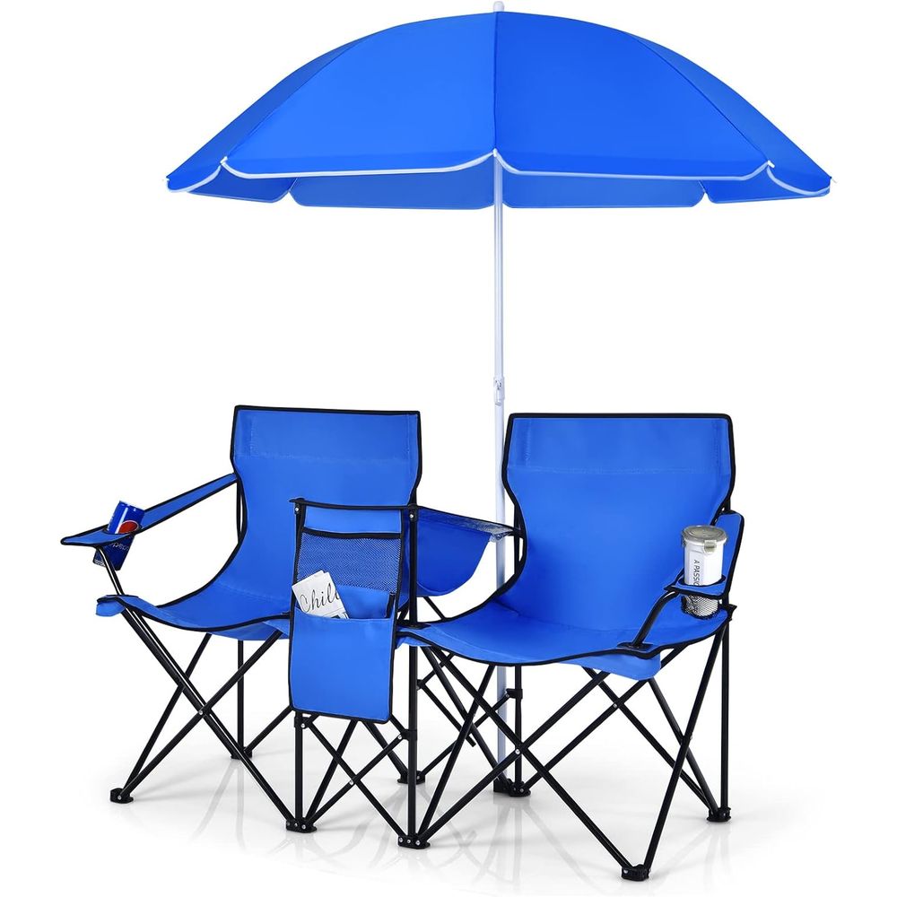 Portable Folding Picnic Chairs - Outdoor Camping Loveseat ulasan dan harga