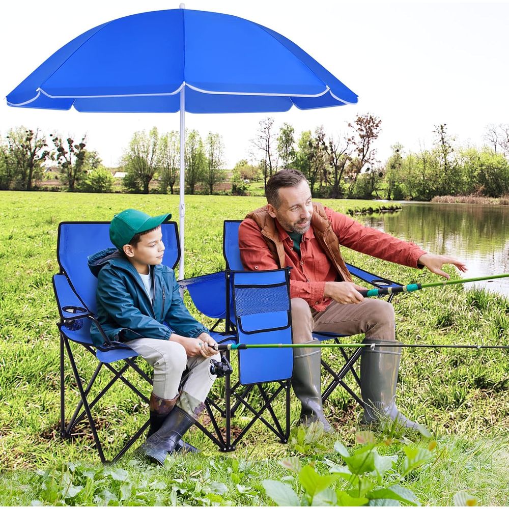 Portable Folding Picnic Chairs - Outdoor Camping Loveseat ulasan dan harga