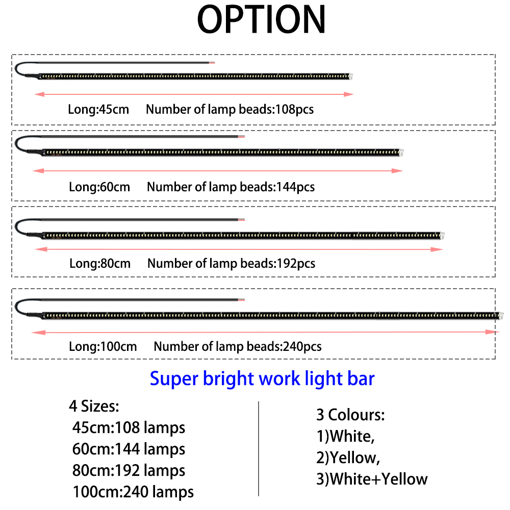 2pcs Car Side LED Light,17.8'' - Outdoor Camping Adventure Lamp ulasan dan harga