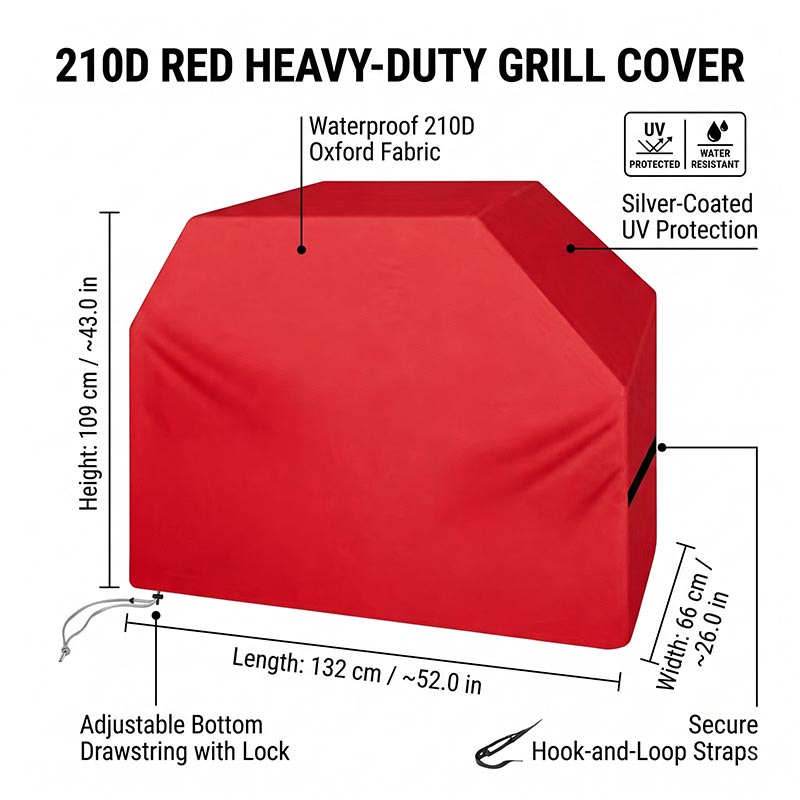 210D BBQ Cover Dustproof Water - Outdoor Camping Bbq ulasan dan harga