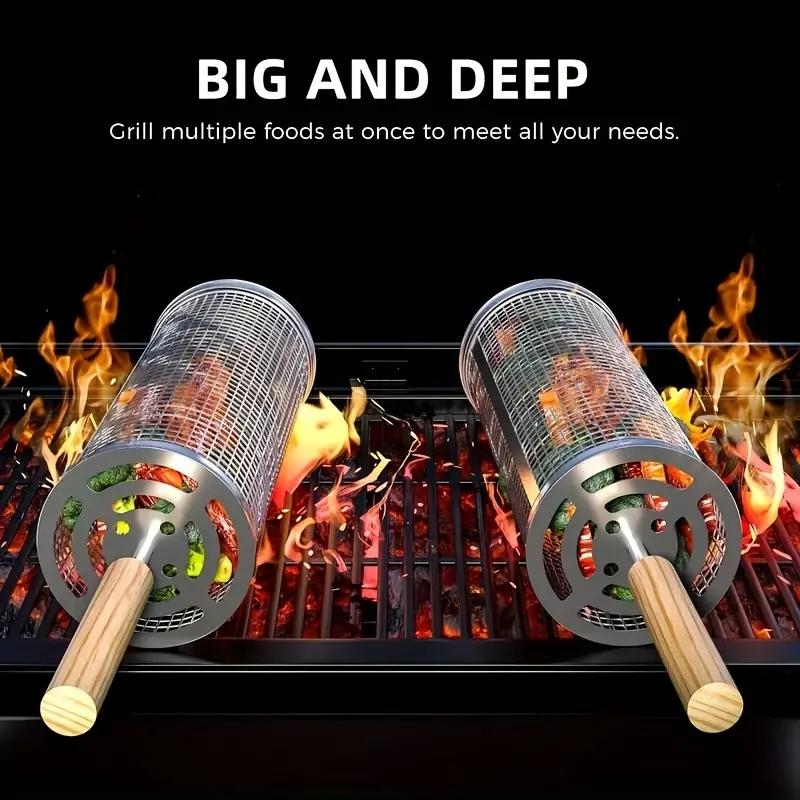 Stainless Steel BBQ Grill Bask - Outdoor Camping Bbq ulasan dan harga