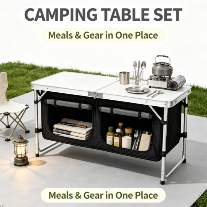 Silver Aluminum Folding Campin - Outdoor Camping Kitchen Setup ulasan dan harga