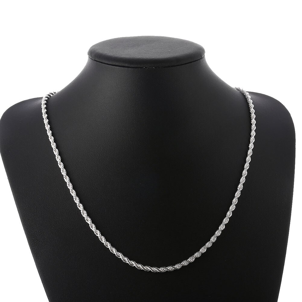 Silver Color 4mm Chain Male Tw - Paracord Bracelet ulasan dan harga