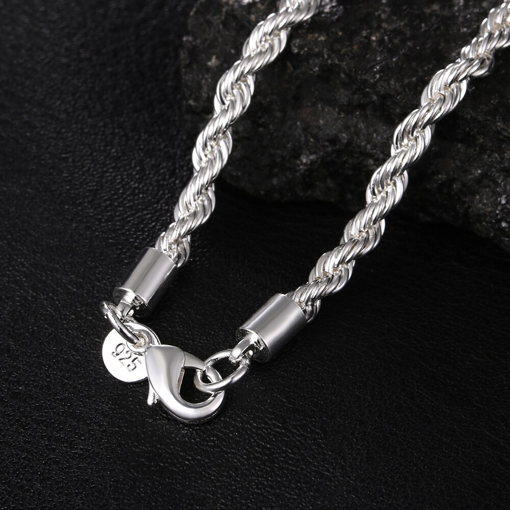 Silver Color 4mm Chain Male Tw - Paracord Bracelet ulasan dan harga