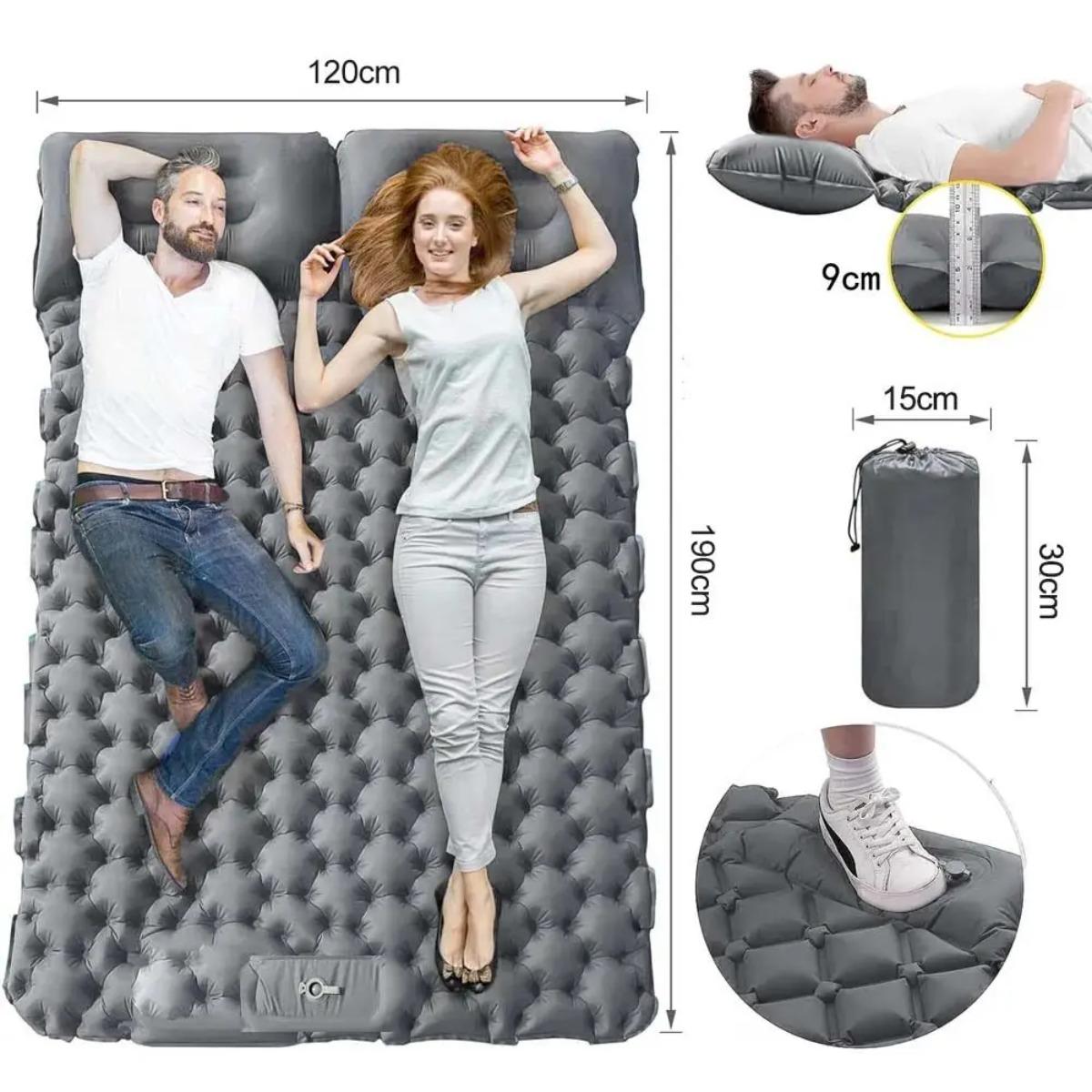 Single & Double Inflatable Air - Outdoor Camping Mattress ulasan dan harga