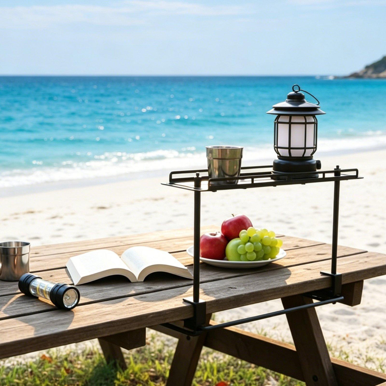 Outdoor Storage Rack Lightweig - Outdoor Camping Table With Storage ulasan dan harga
