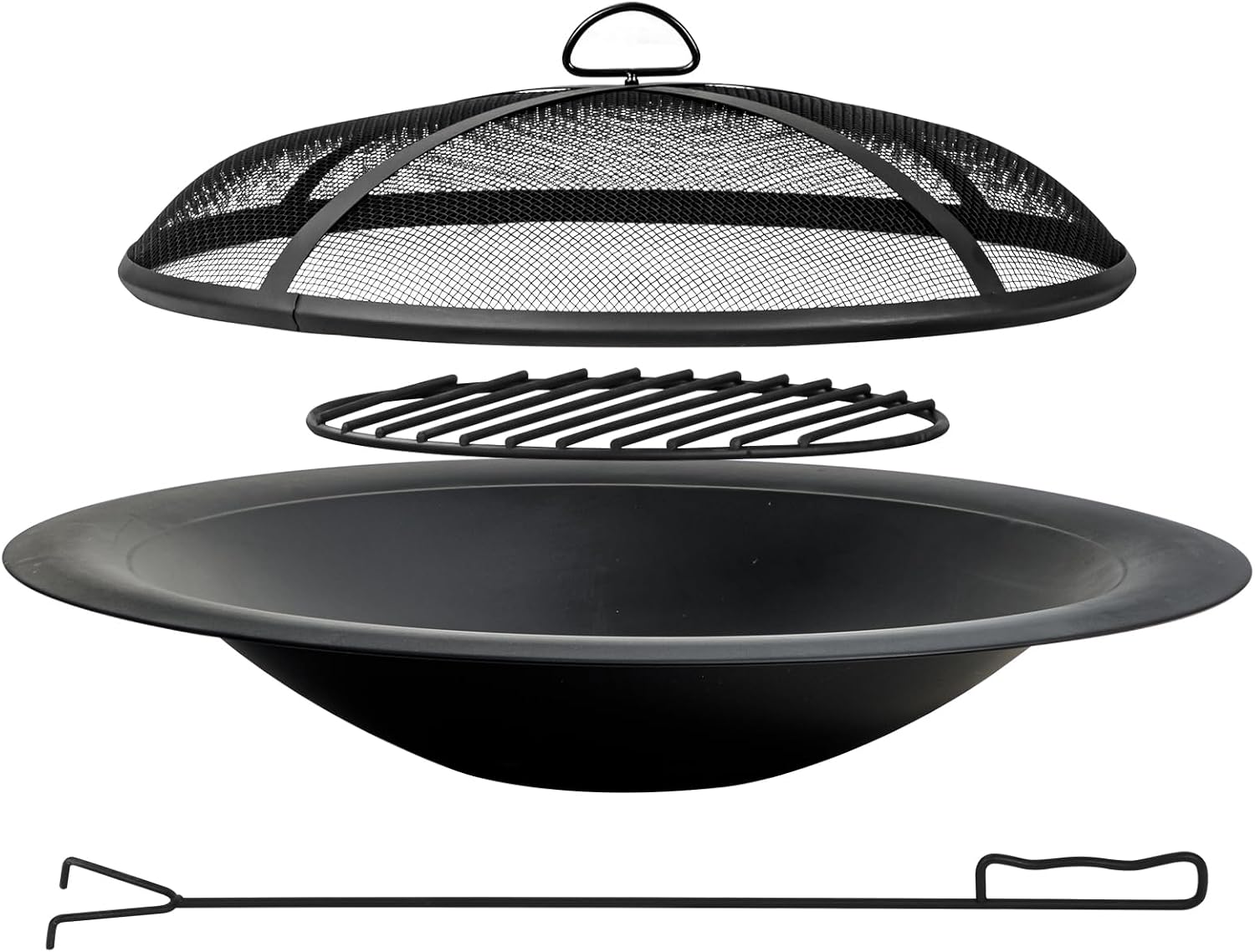 35 Inch Steel Fire Pit Bowl He - Outdoor Camping Fireplace ulasan dan harga