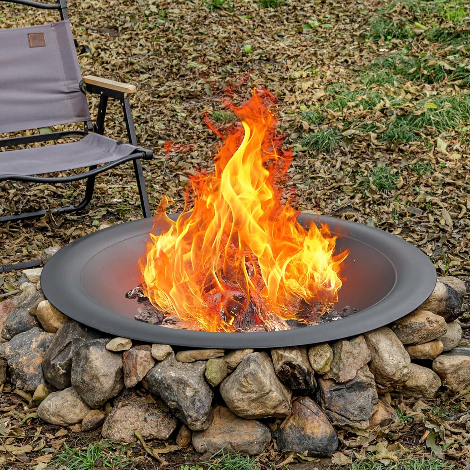 35 Inch Steel Fire Pit Bowl He - Outdoor Camping Fireplace ulasan dan harga