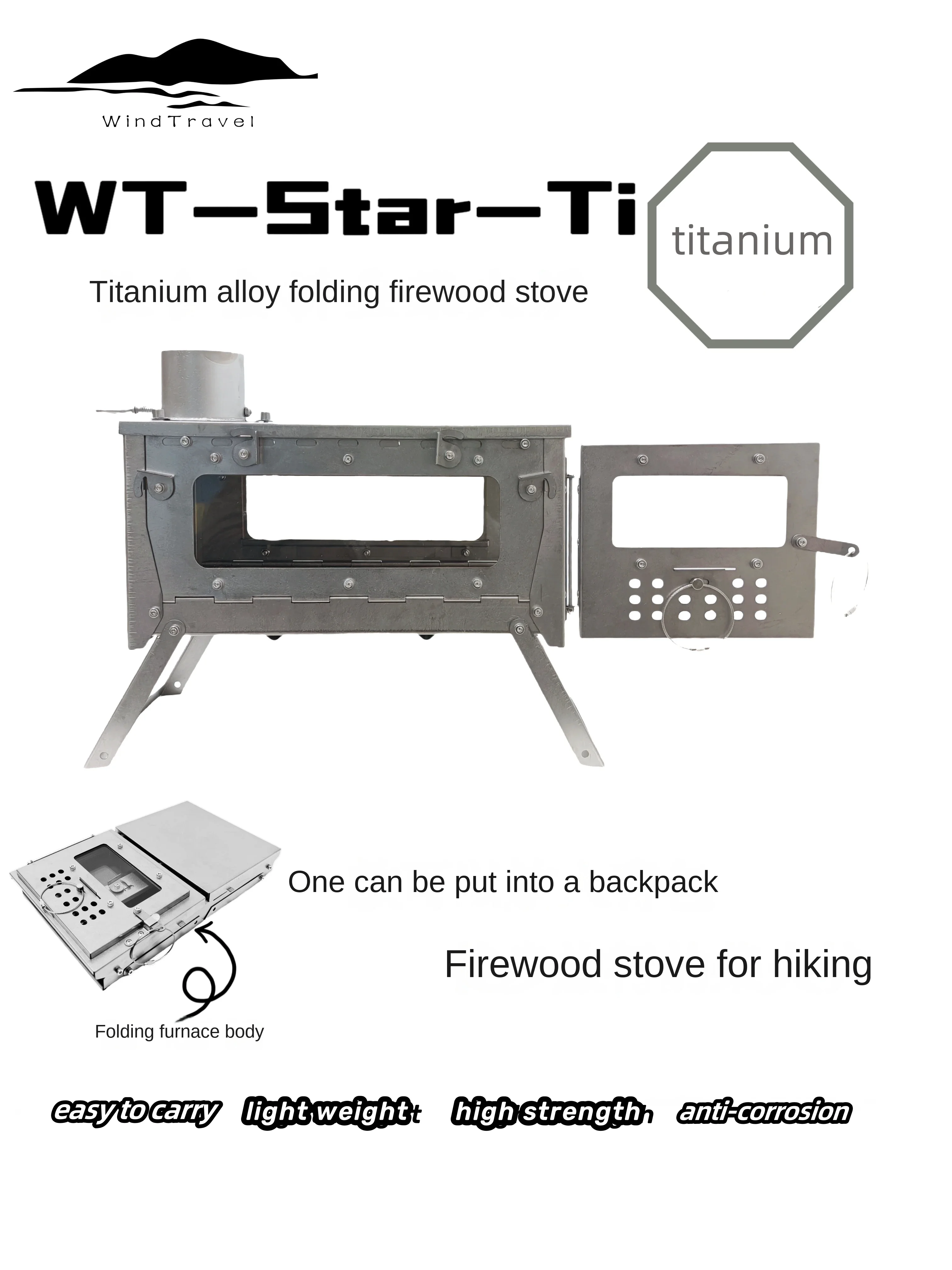 WT Star Ti Titanium Alloy Fold - Outdoor Camping Heater For Tent ulasan dan harga