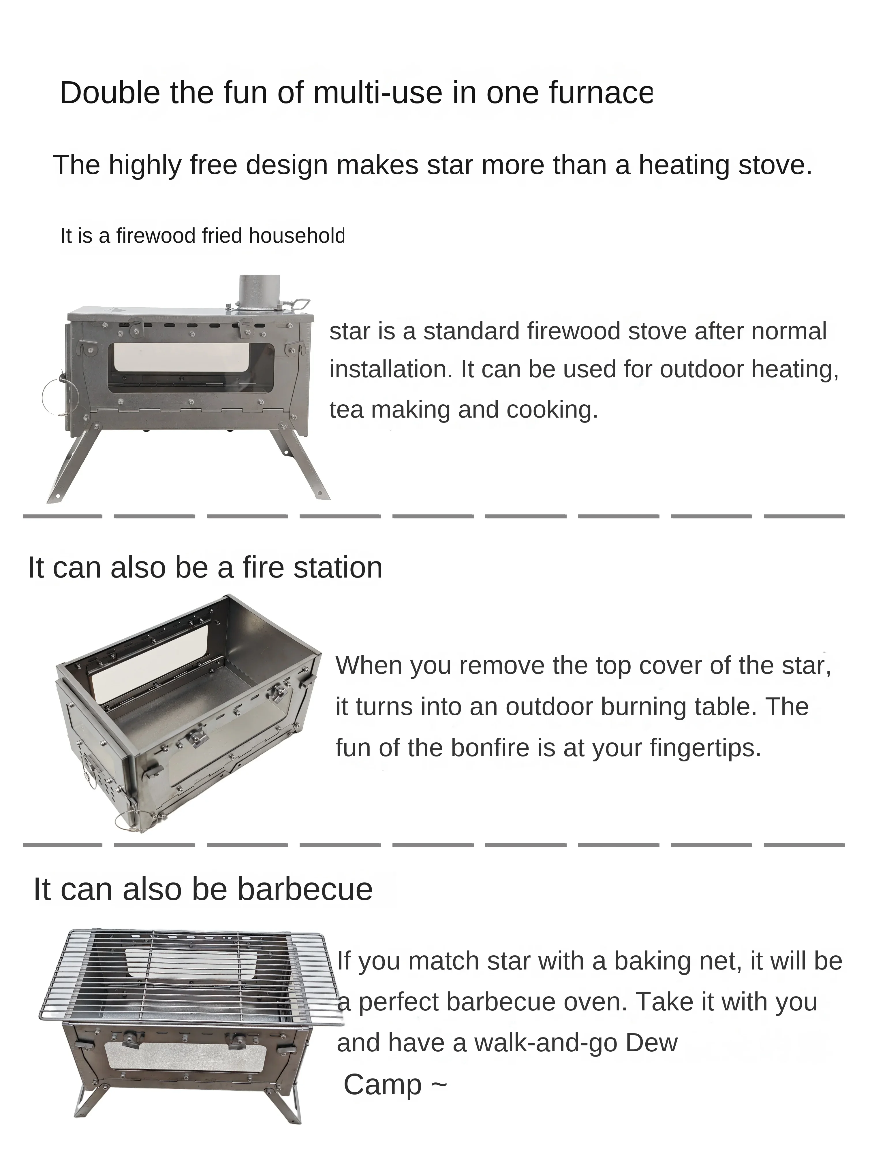 WT Star Ti Titanium Alloy Fold - Outdoor Camping Heater For Tent ulasan dan harga