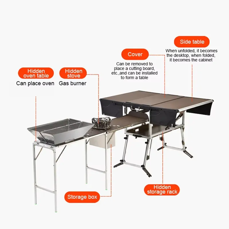 Convenient Camping Kitchen Box - Outdoor Camping Kitchen Setup ulasan dan harga