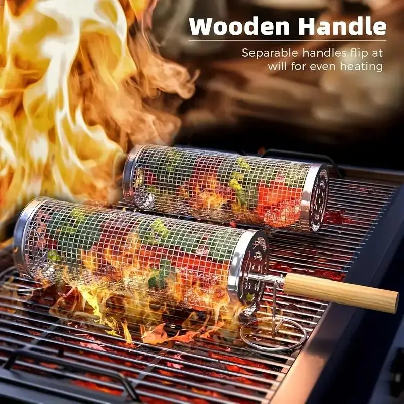 Stainless Steel BBQ Grill Bask - Outdoor Camping Bbq ulasan dan harga