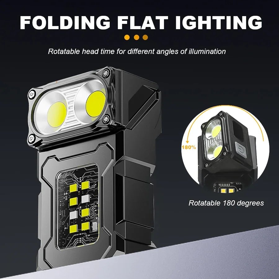 Portable LED COB Flashlight Re - Outdoor Camping Adventure Lamp ulasan dan harga