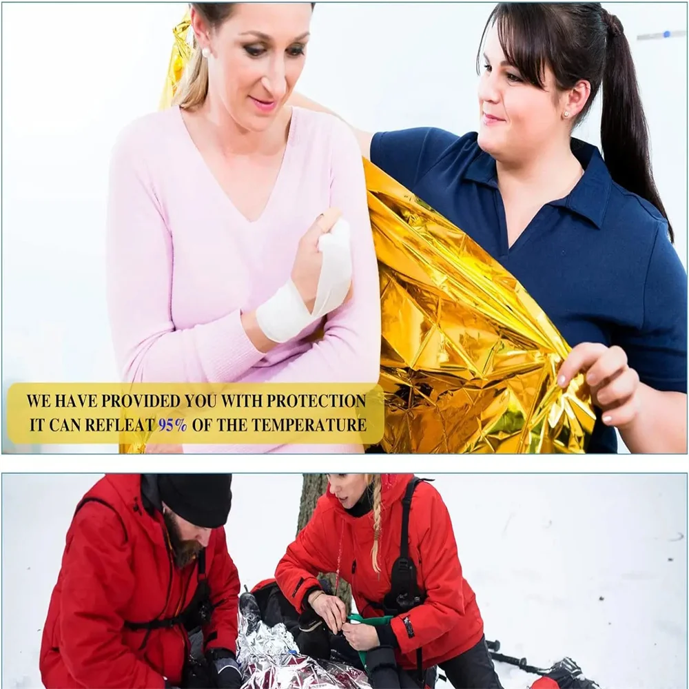 5Pcs Emergency Thermal Blanket - Outdoor Camping Mat Waterproof ulasan dan harga