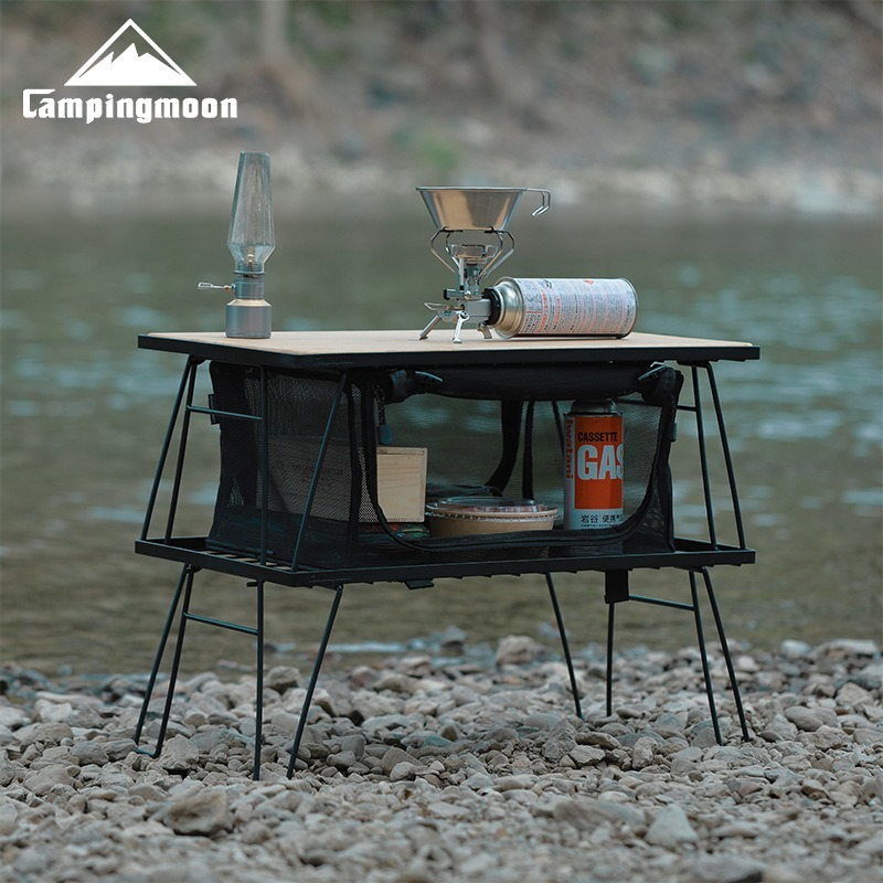 CAMPINGMOON T-230 Portable Mul - Outdoor Camping Table With Storage ulasan dan harga