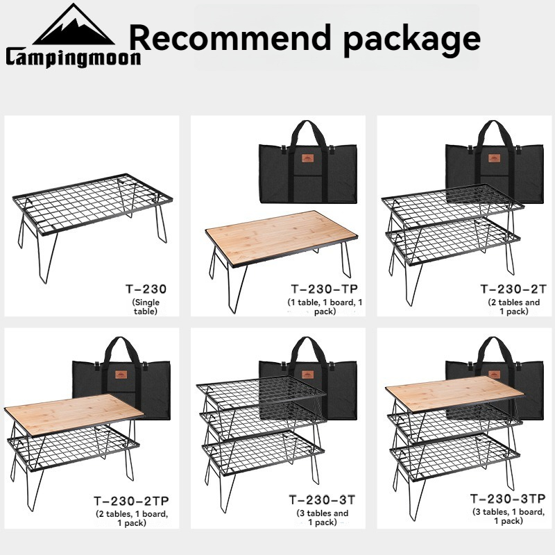 CAMPINGMOON T-230 Portable Mul - Outdoor Camping Table With Storage ulasan dan harga