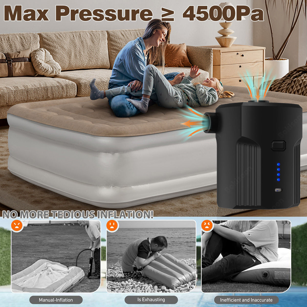 Portable Electric Air Pump for - Outdoor Camping Cot ulasan dan harga