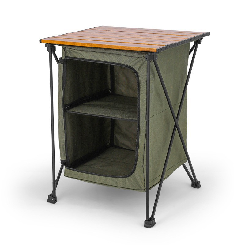 Aluminum Alloy Foldable Storag - Outdoor Camping Table With Storage ulasan dan harga