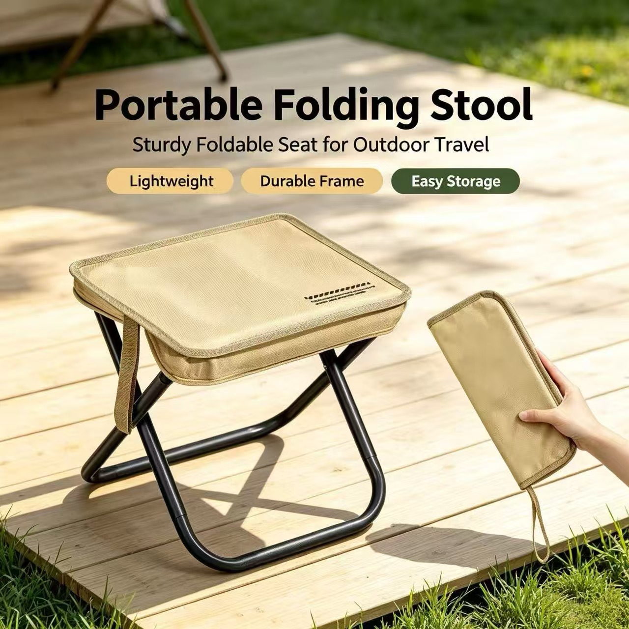 Magza Portable Folding Stool U - Outdoor Camping Loveseat ulasan dan harga