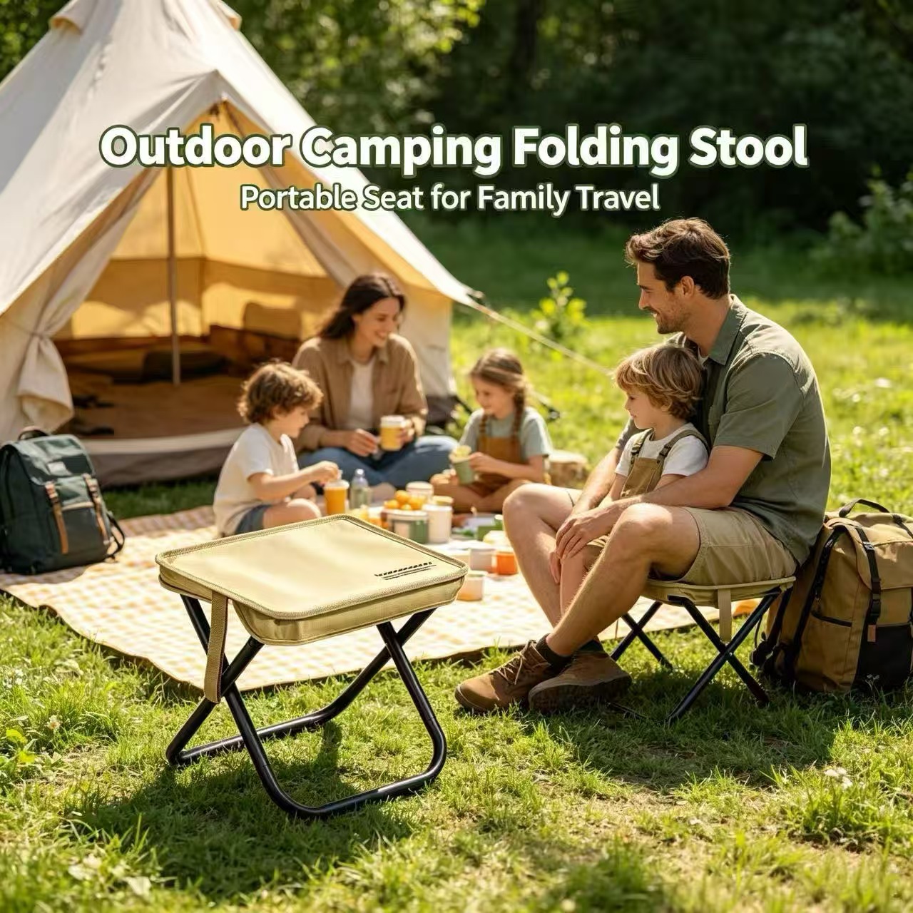 Magza Portable Folding Stool U - Outdoor Camping Loveseat ulasan dan harga